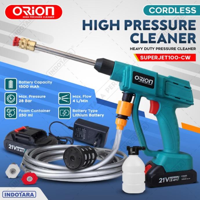 Alat steam cuci motor & mobil Jet Cleaner Baterai Orion Superjet100CW