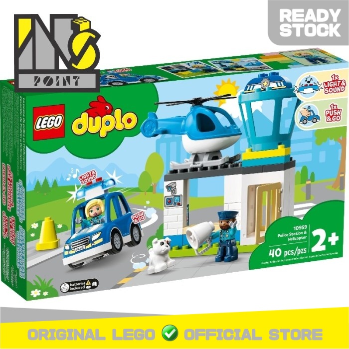 Mainan Balok Lego Duplo 10959 - Kantor Polisi dan Helikopter - 40 Keping