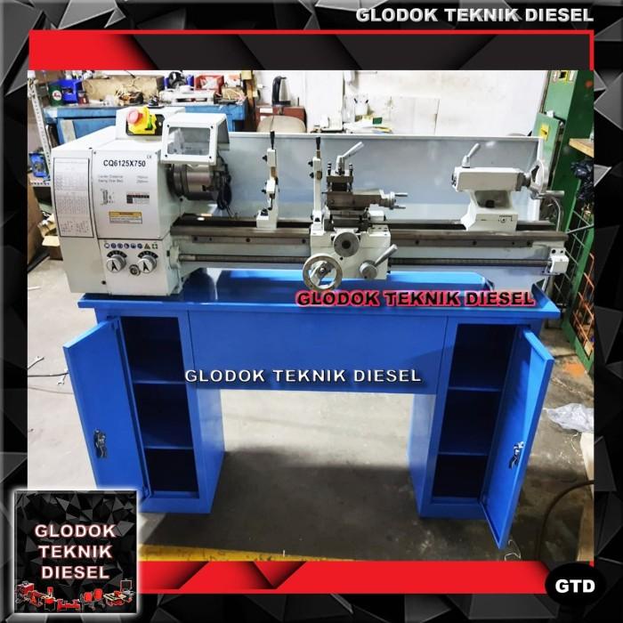 Terlaris Mesin Bubut Besi Bench Lathe Cq 6125 Panjang 750 Mm Original Terbaik