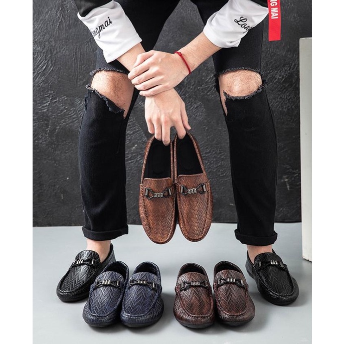 New Sepatu Loafers Slip On Pria Kulit Mr Darwis Mr006 Original