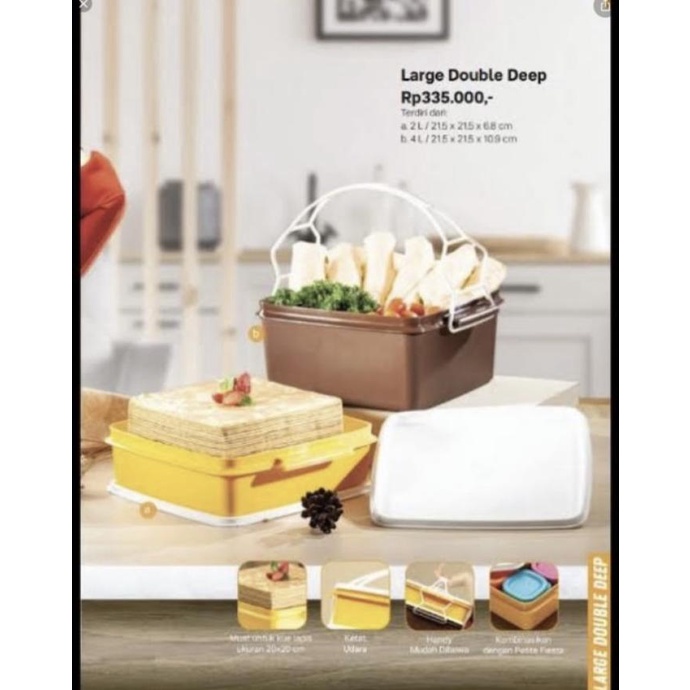 Tupperware Rantang Besar 2 Susun Large Carry All Set @ 2 Liter