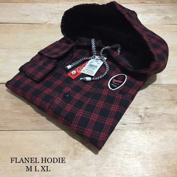 Kemeja Panjang Bisa Cod Baju Flanel Hodie Pria Kotak Kotak Bahan Premium Murah Merah M R3C1 Baju Pri