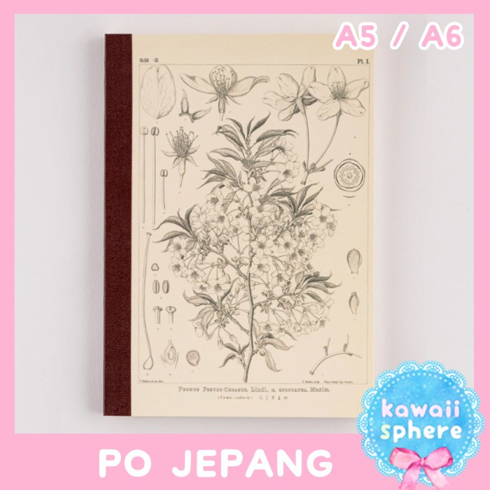 

Terlaris Hobonichi Plain Notebook A5 / A6 Yamazakura By Tomitaro Makino