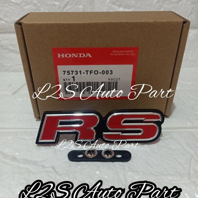 Logo Emblem Lambang Huruf Rs Gril Grill Depan Honda Jazz New Brio Rs