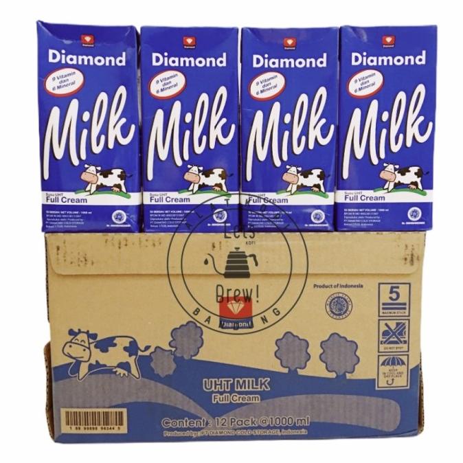 

Susu UHT Diamond Full Cream 1 Karton | Diamond UHT Millk Plain 1 Dus ---NEW---
