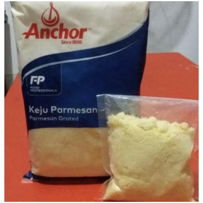 

Anchor Parmesan cheese grated 1 kg pack keju NON BEBAS ONGKIR ---NEW---