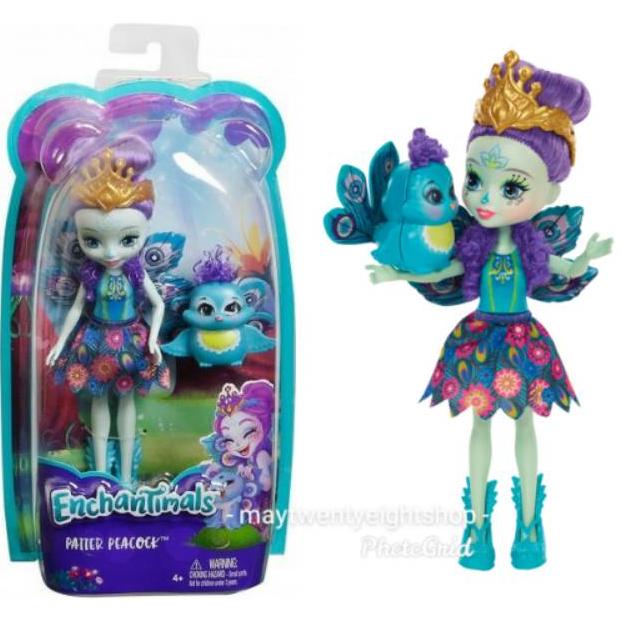 Enchantimals Patter Peacock Doll Original Mattel / Boneka Barbie Enchantimals Burung Merak
