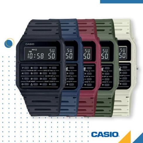 Jam Tangan Calculator Casio CA-53WF Series Data Bank Original Murah