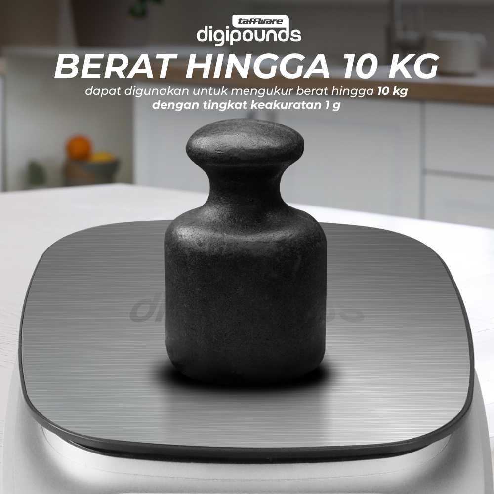 Taffware Digipounds Timbangan Dapur Mini Digital 10kg Akurasi 1g - Z2S