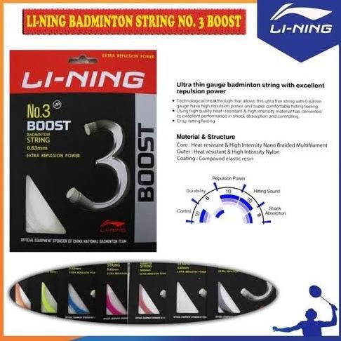 SENAR RAKET BADMINTON LINING NO 3 BOOST ASLI ORIGINAL LINING