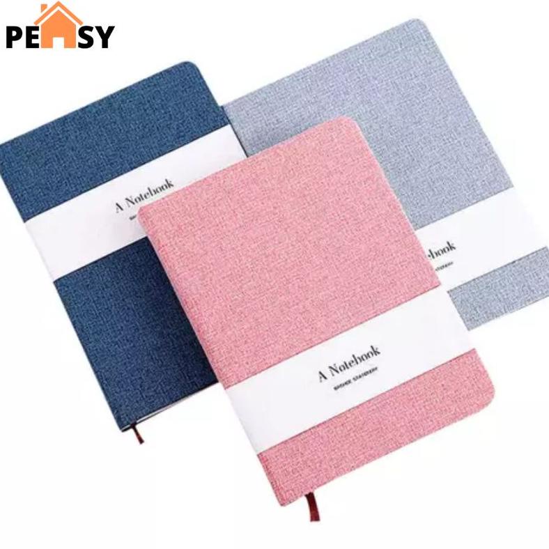 

BUKU CATATAN JURNAL DIARY AESTHETIC NOTEBOOK HARDCOVER LINEN .