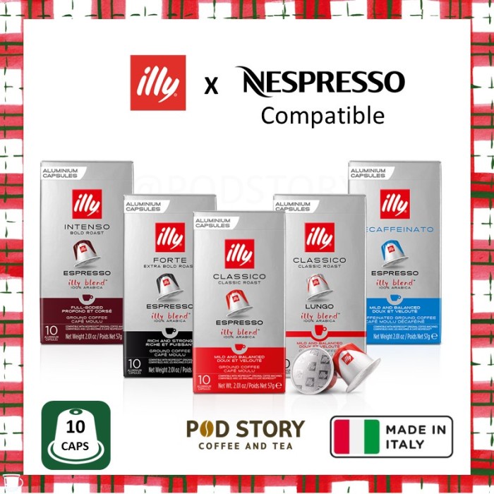 

BAYAR DITEMPAT Nespresso illy Coffee Capsules/Kopi kapsul (Compatible Machine) 10 Cap /KOPI
