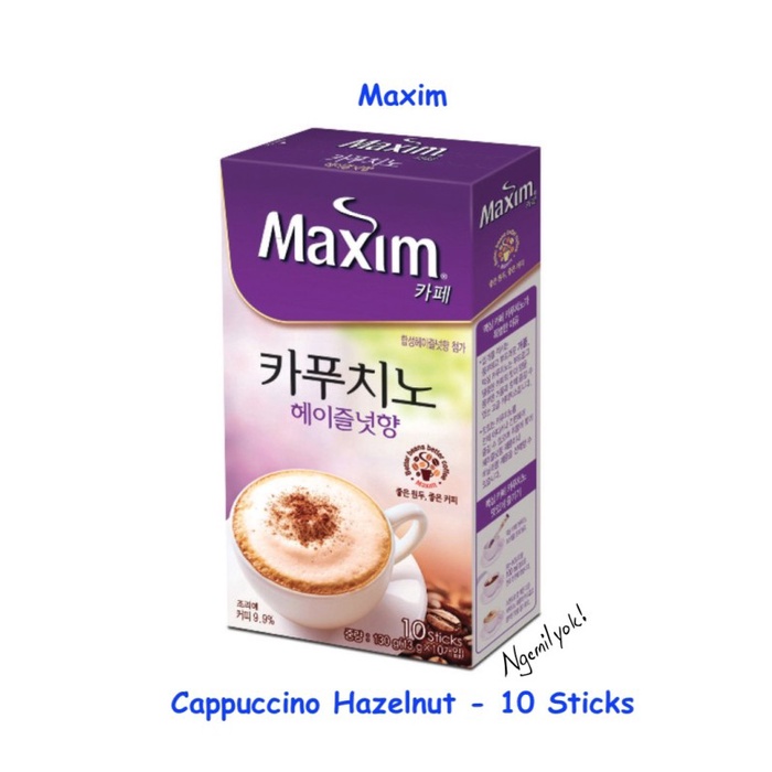 

BISA COD Maxim Coffee Cappuccino Hazelnut - Dongsuh Korea /KOPI EUBE/KOPI KAPAL API/KOPIBUBUK/KOPI