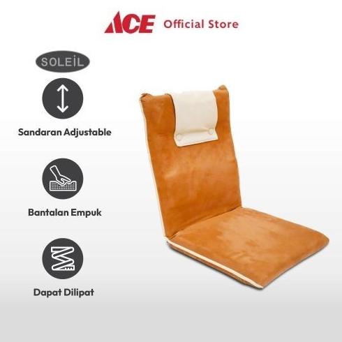 Ace Hardware - Soleil Kursi Lesehan Lipat - Cokelat/Putih Storejeje_