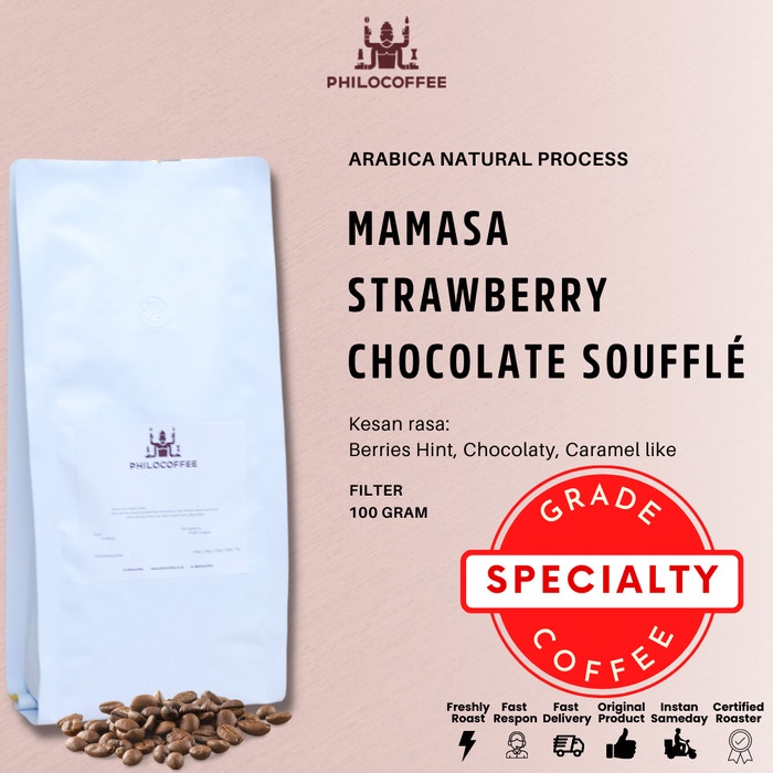 

TERMURAH Kopi Mamasa Strawberry Chocolate Souffl 100gr Mamasa Banea Natural /KOPI EUBE/KOPI KAPAL