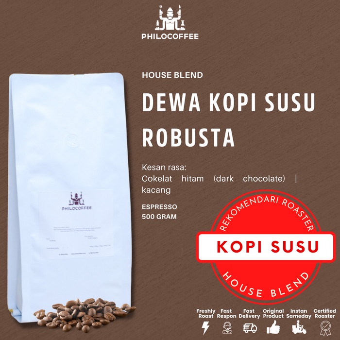 

TERLARIS Biji Kopi Dewa Kopi Susu Robusta 500g /KOPI EUBE/KOPI KAPAL API/KOPIBUBUK/KOPI ROBUSTA/KOPI