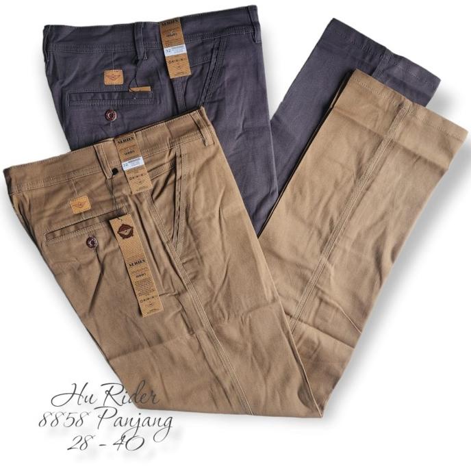 celana panjang katun hu rider standard casual pria