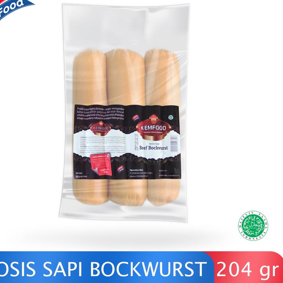 

Limited | KI3 | Kemfood Beef Bockwurst - Sosis Sapi Jumbo 204 gr