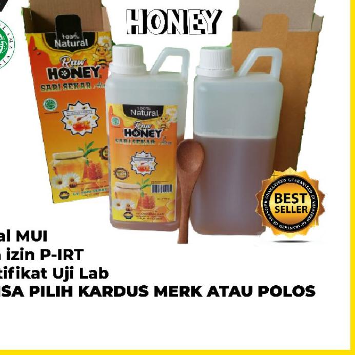 

Promo | HJ6 | PROMO 1 Kg Madu Murni Asli Peras Melifera ( Raw Honey ) free dus box dan Sendok
