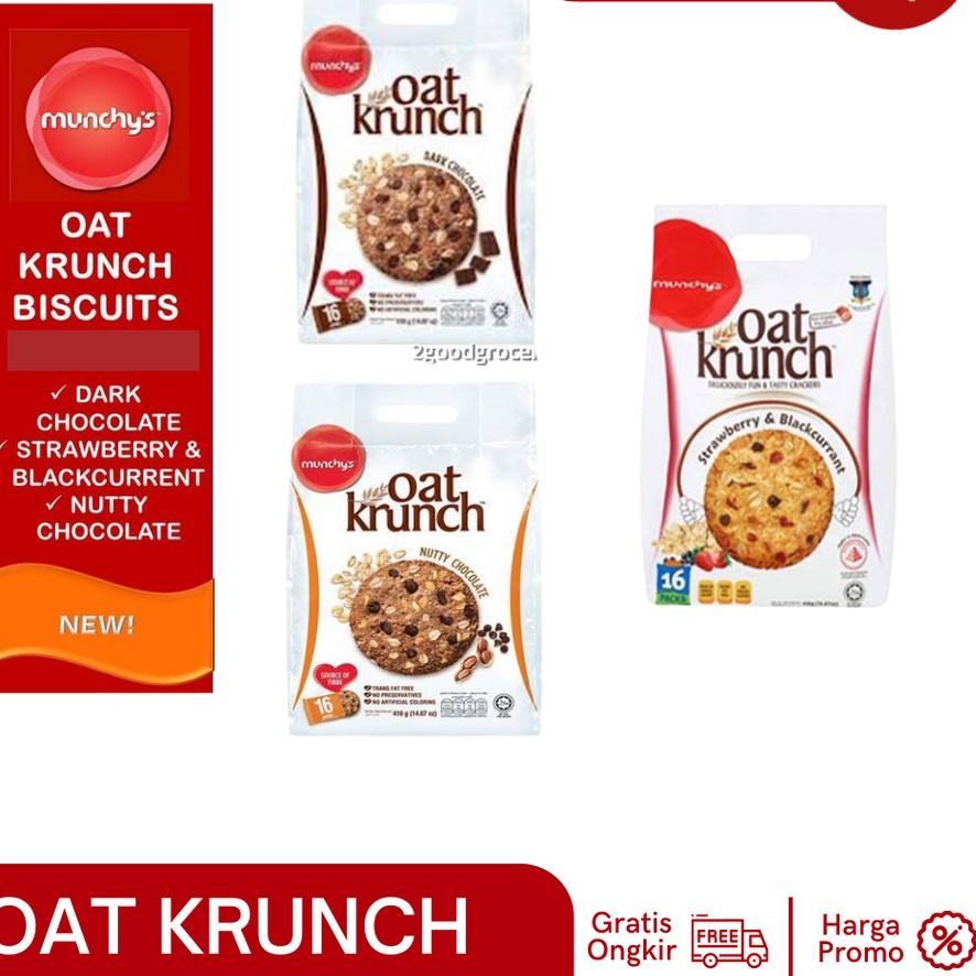 

Diskon | KI3 | Munchy's Oat Krunch Rasa Dark Chocolate Kacang Strawbery 390g