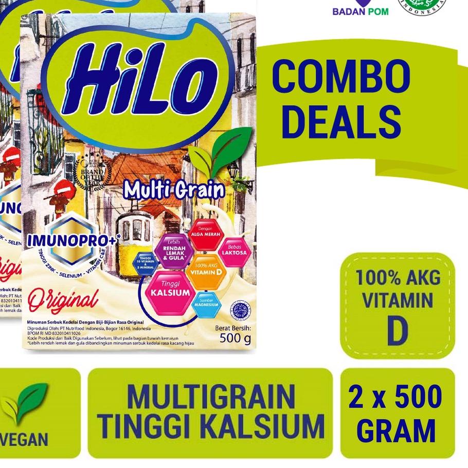

Terbaru | FG2 | Twin Pack - HiLo Multigrain Original 500 gram - Susu Bebas Laktosa