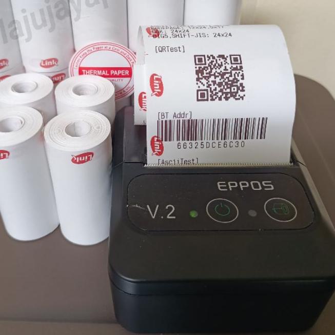 

6.6 Sale | KP8 | KERTAS THERMAL EDC LOGO LINK 57×30mm Cocok Untuk Semua Jenis Printer Mini Edc/ Bluetooth