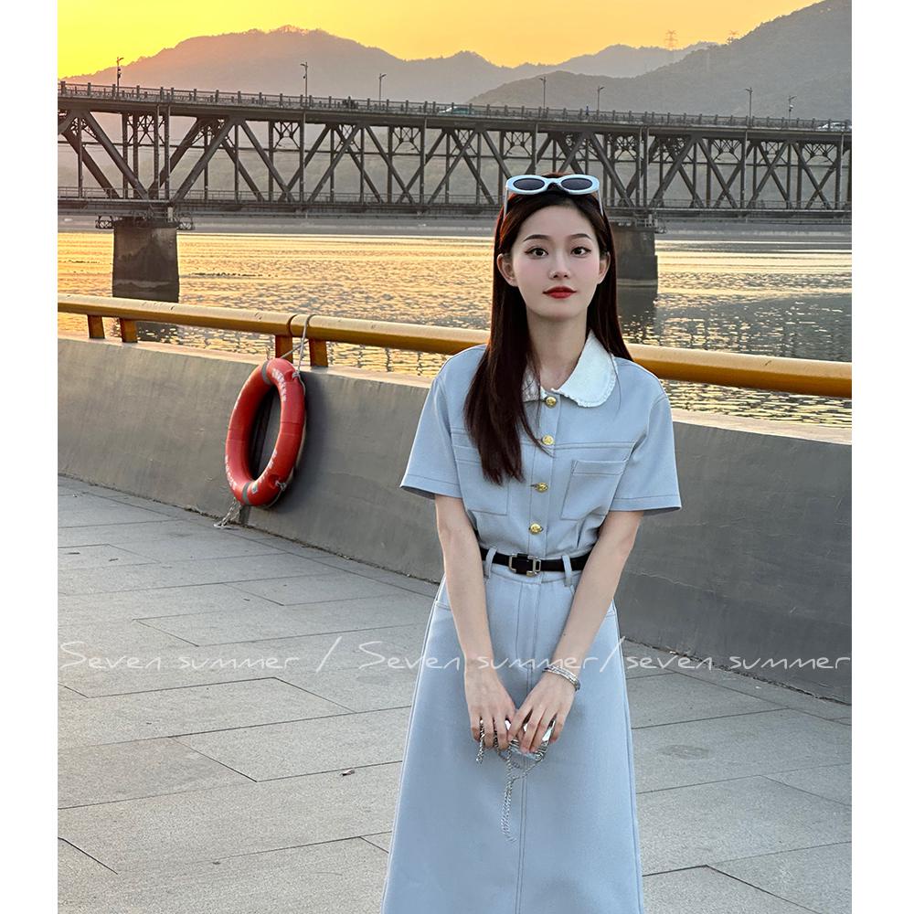 LemakMMDress Wanita2023Gaun Pinggang Ketat Panjang, Gaun Rok Lurus Agak Gemuk midi dress korea dress