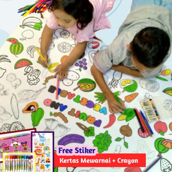 

Terbaru | HJ6 | COLORING ME Poster Kertas Mewarnai Jumbo Besar Ukuran 119cm x 84cm