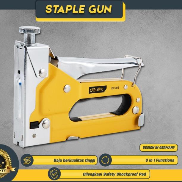 

Promo | KF7 | Deli Staple Gun/Staples Tembak 3 in 1 Chromium molybdenum Bisa 3 Jenis Staples DL1313 /Alat Perkakas