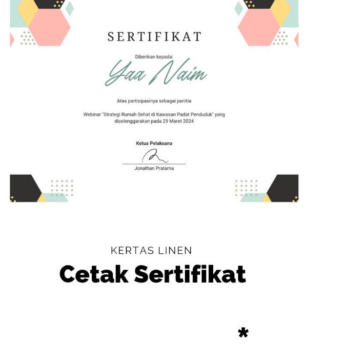 

Discount | HJ6 | Cetak Sertifikat (Kertas Linen) A4,A5 & F4
