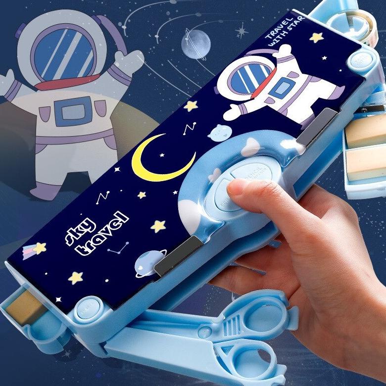 

Flash Sale - Kotak Pensil Pola Kartun Lapisan Ganda Tunggal dengan Rautan Kapasitas