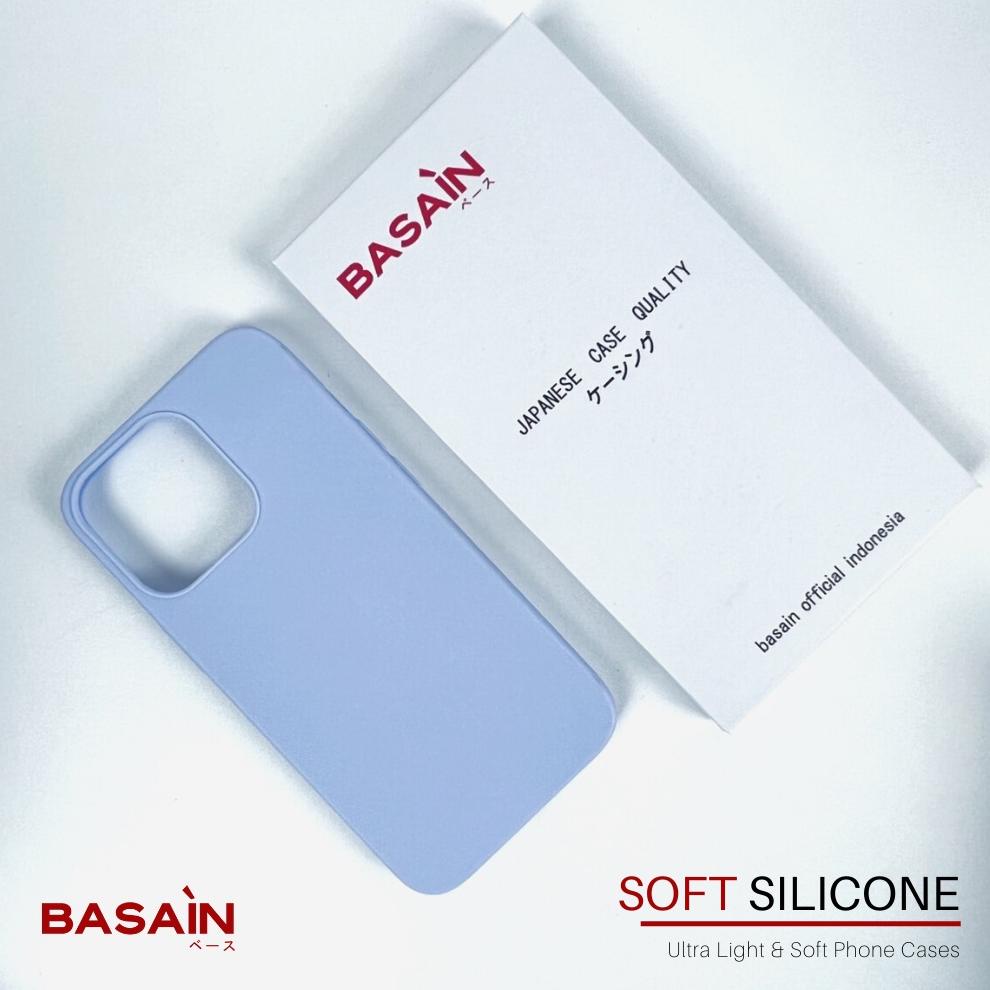 Casing Iphone 13 Pro Case Soft Silicone Basain Original - Sierra Blue
