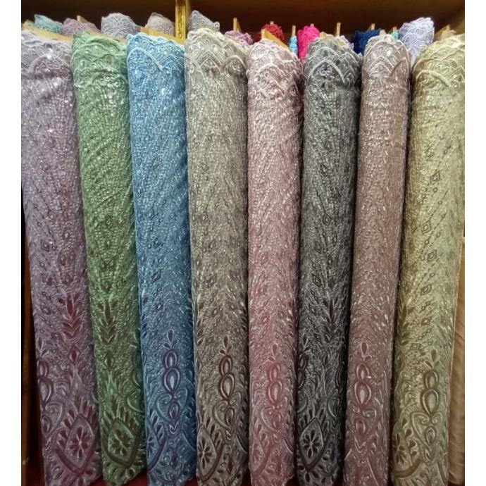 Terbaru - Bahan Kain Tile Payet Full payet ~