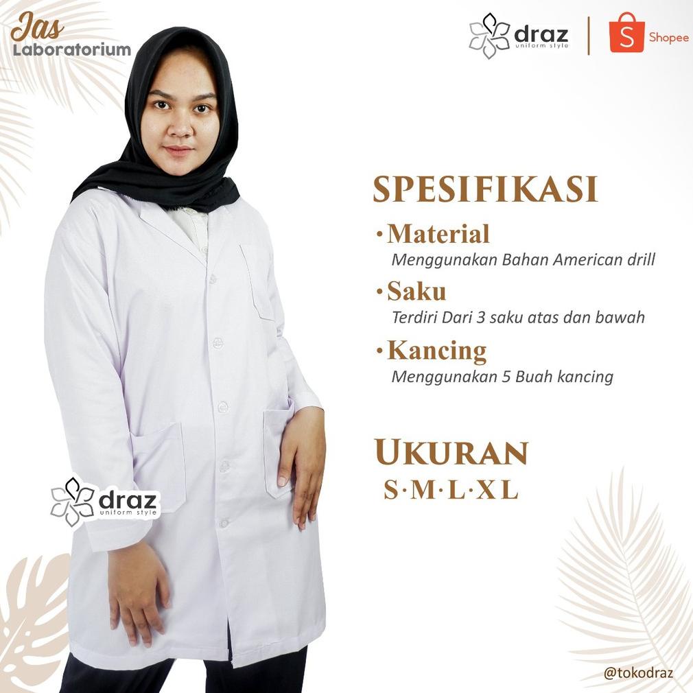 New JAS LABORATORIUM LENGAN PANJANG JAS LAB PUTIH LENGAN PANJANG BAJU LAB LENGAN PANJANG ,,