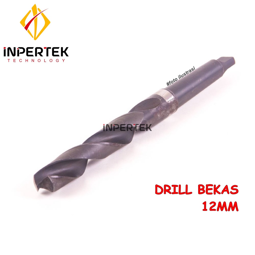 Mata Bor 12mm Drill 12 MT1 Bor Taper HSS 12 mm Bor Besi Bekas 12 Mulus