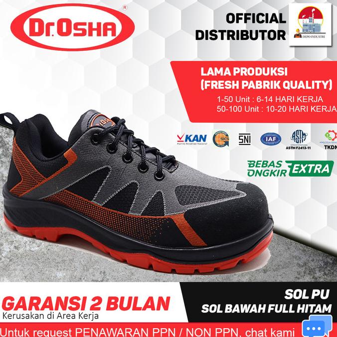 :0:0:0] Dr Osha Safety Shoes Wolfar Lace Up - 3107 S1 Comp Toe Cap - SOL PU - 40, Orange