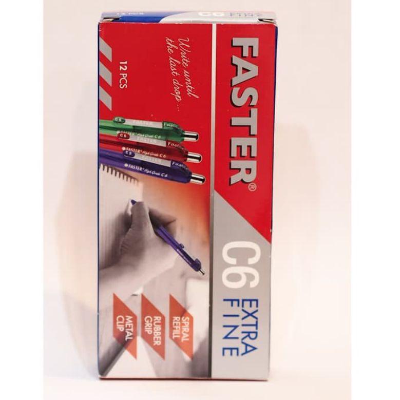 

[KODE VZGZ0] Pulpen Faster C6 Clicker Extra Fine 0.7mm ( 1pak/12pcs )