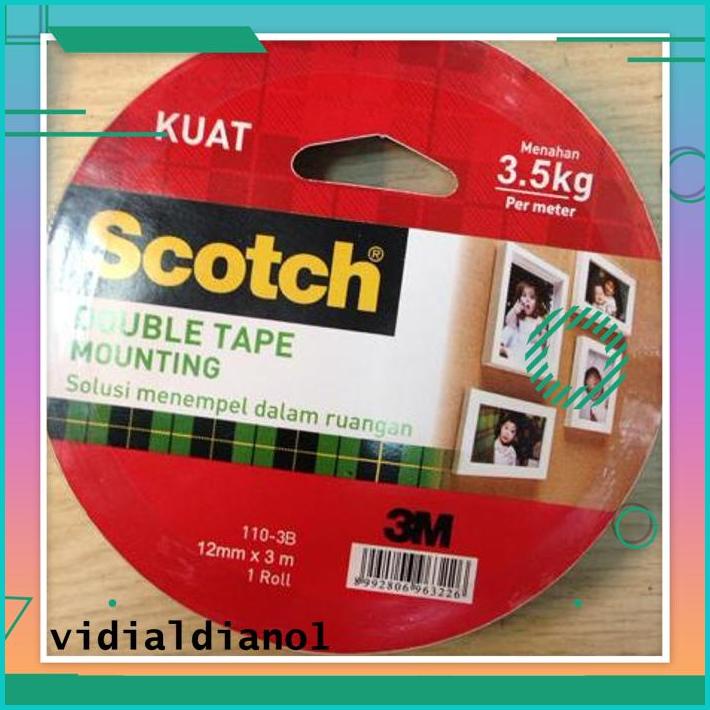 

DOUBLE TAPE 3M SCOTCH PERMANENT MOUNTING TAPE 12 MM X 3 M BEST SELLER