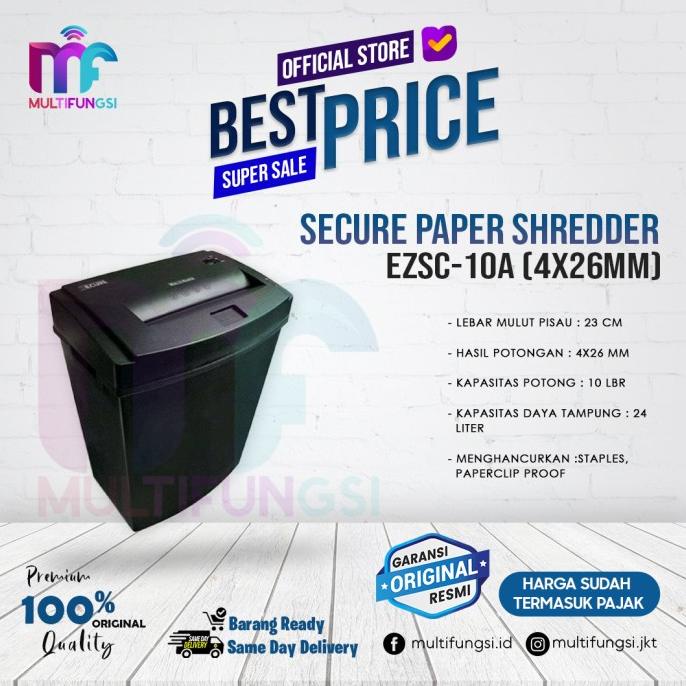 Secure EZSC-10A Paper Shredder / Mesin Penghancur Kertas EZSC10A ---READY---