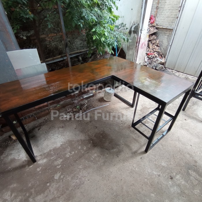 Meja Kerja Kantor Minimalis Sudut L Custom