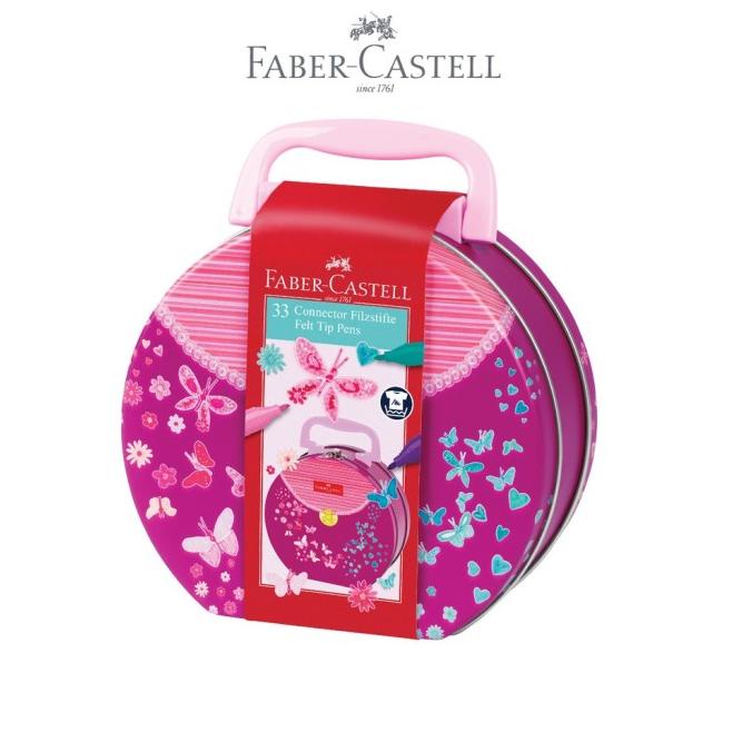 

Faber-Castell Spidol Warna Connector Pen Hand Bag Gift Tin Set of 33