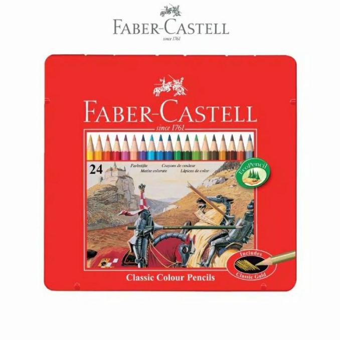 

Pensil Warna Faber Castell 24 Classic Kemasan Kaleng (Tin Case)