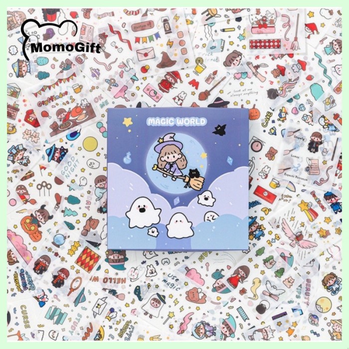 

Terlaris Stiker Aesthetic Design Diy Buku Diary Stiker Hallowen Magic World