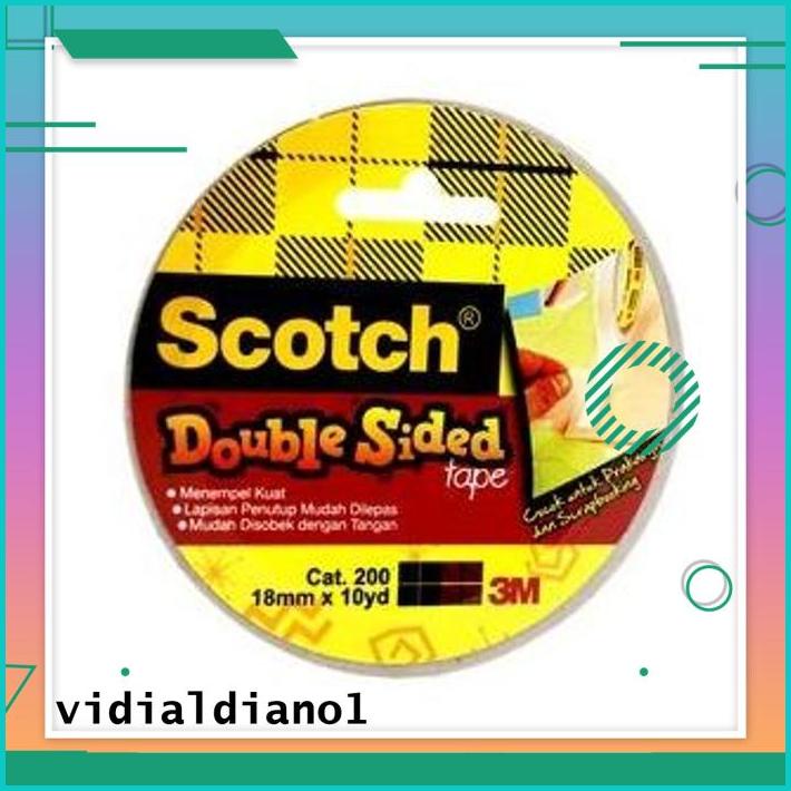 

3M SCOTCH DOUBLE SIDED TAPE 18 MM X 10 YD BAHAN BERKUALITAS