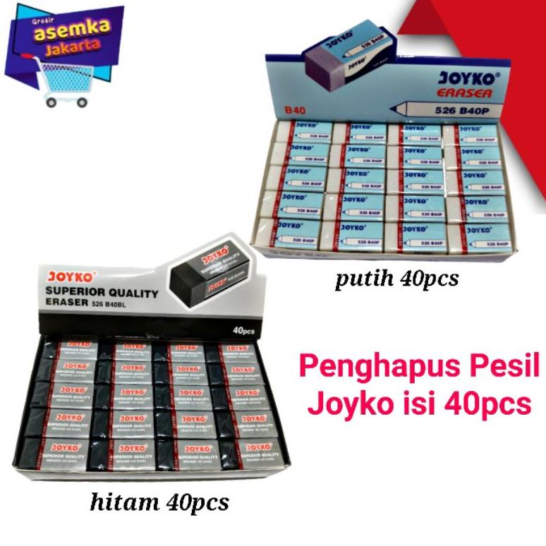 

94 Penghapus pensil Joyko superior Quality Eraser 526 B40BL grosir isi 40pcs ☇Terbatas