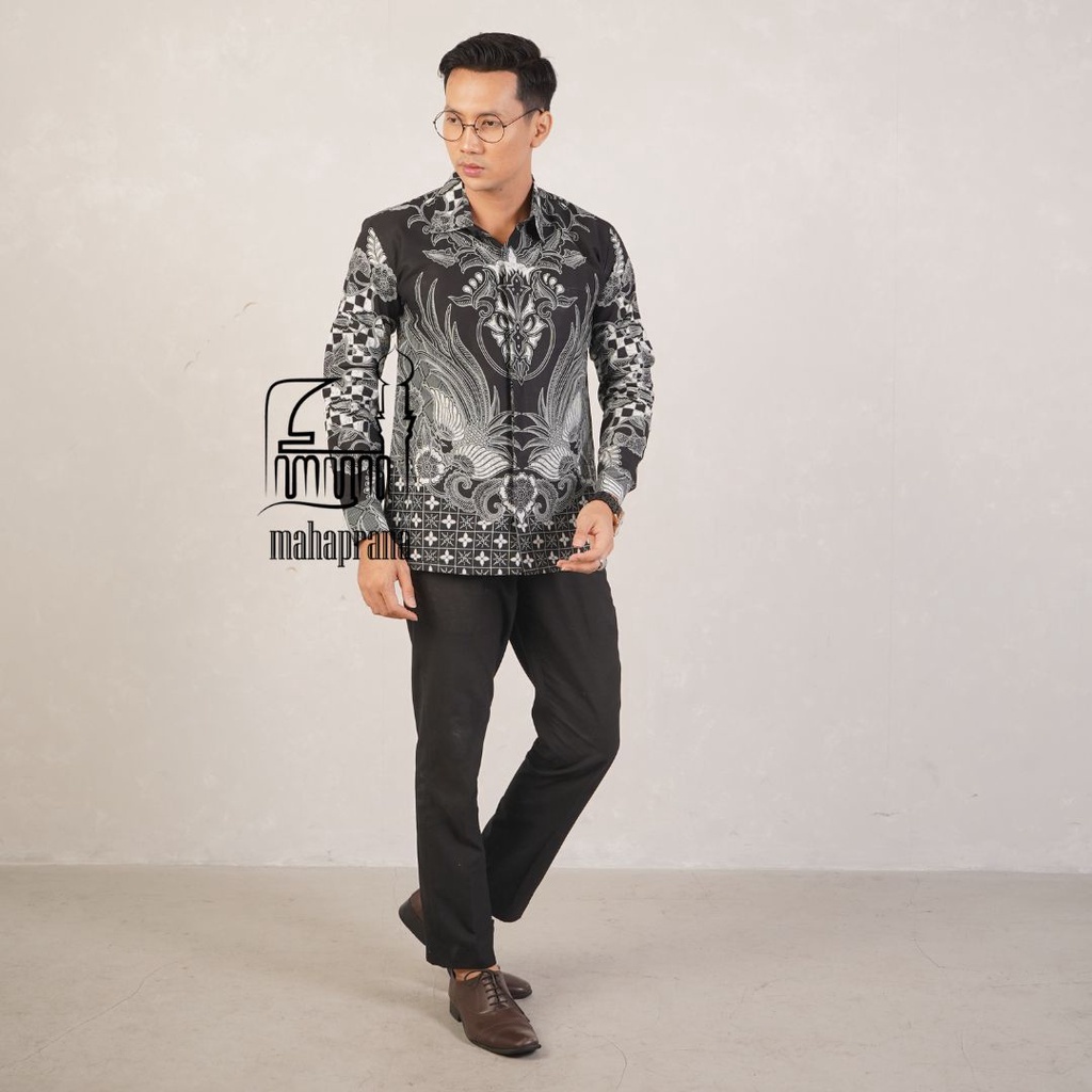 BATIK MAHAPRANA Motif SAMBARA Atasan Kemeja Batik Pria Lengan Panjang Full Furing MHP-242