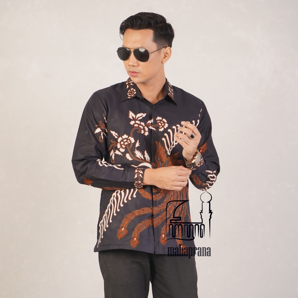 BATIK MAHAPRANA Motif ARYANA KRESNA II Atasan Kemeja Batik Pria Lengan Panjang Full Furing MHP-226