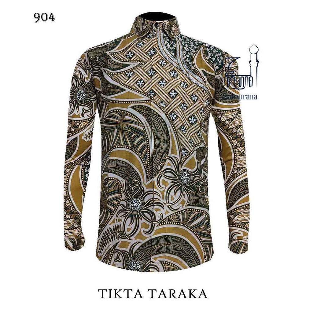 BATIK MAHAPRANA Motif TIKTA TARAKA Atasan Kemeja Batik Pria Lengan Panjang Full Furing MHP-904