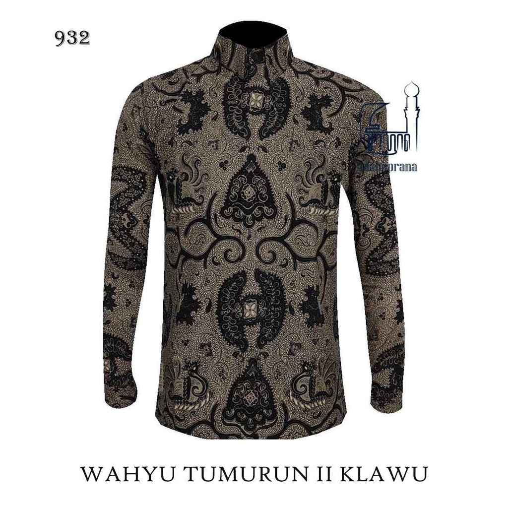 BATIK MAHAPRANA Motif WAHYU TUMURUN II KLAWU Atasan Kemeja Batik Pria Lengan Panjang Full Furing MHP-932