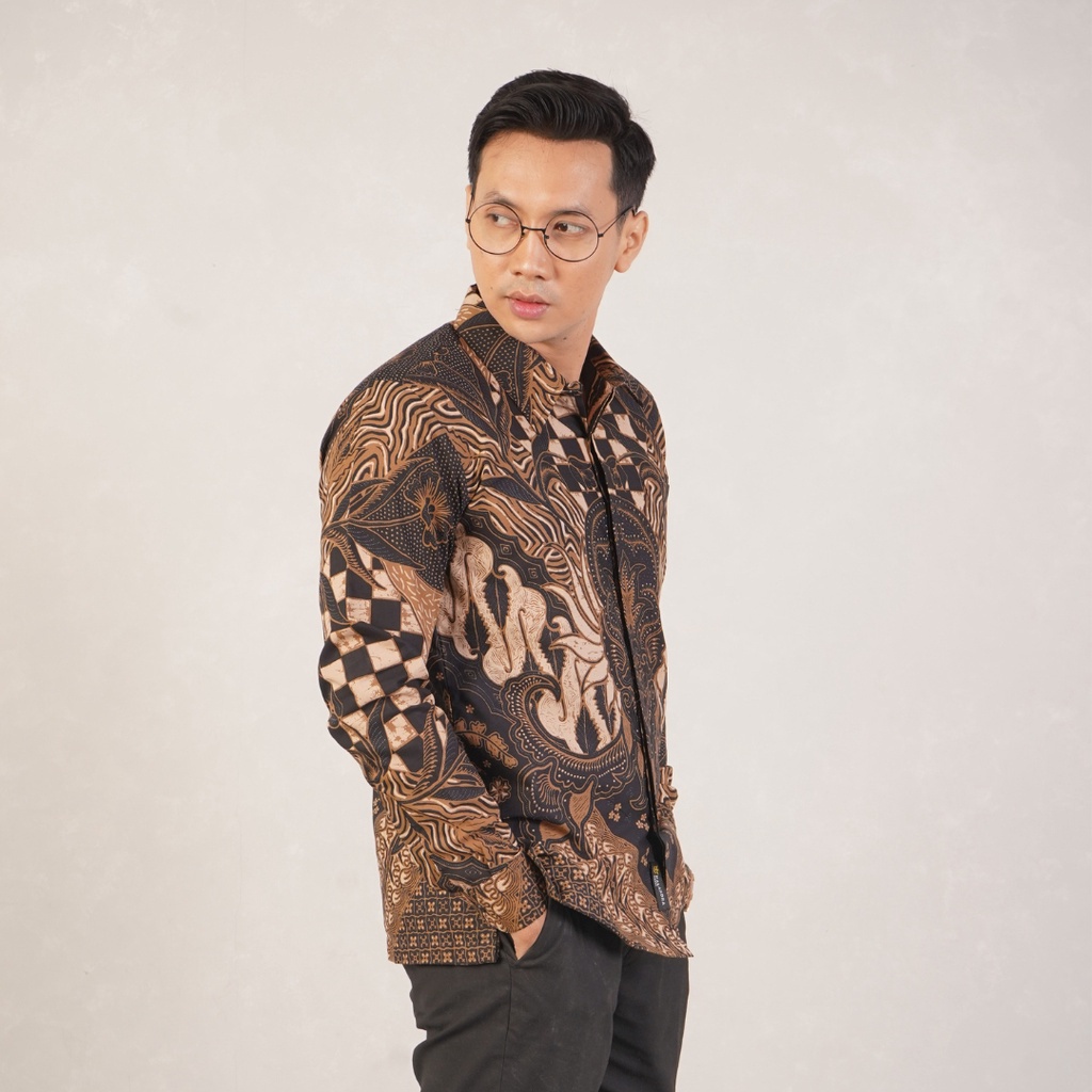 BATIK MAHAPRANA Motif PRANADIPTA Atasan Kemeja Batik Pria Lengan Panjang Full Furing MHP-196